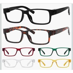 6 BiFOCO Assorted Colors 1.75 Glasses Metalless No Screws Flexible S16